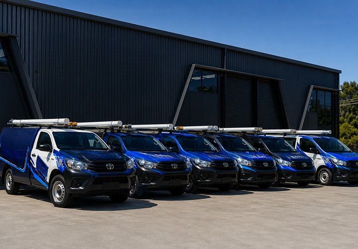 Fleet of Newtown Blocked Drains plumbing vans