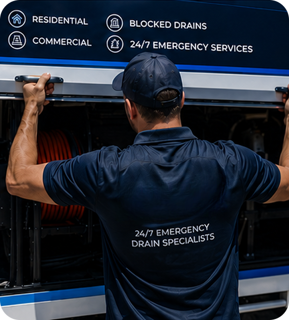 Licensed blocked drain plumber servicing a Newtown home
